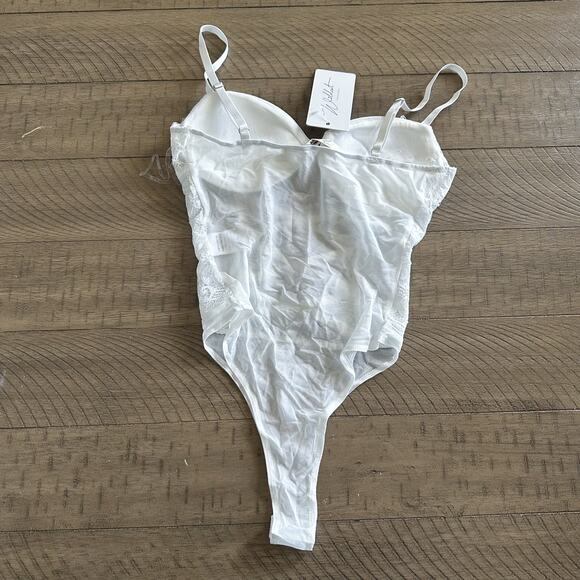 Lingerie White Lace Corset Bodysuit Bridal NWT Size Small - Picture 6 of 8